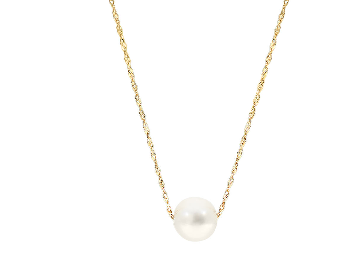 14Ky 8.5-9Mm White Potato Pearl Necklace