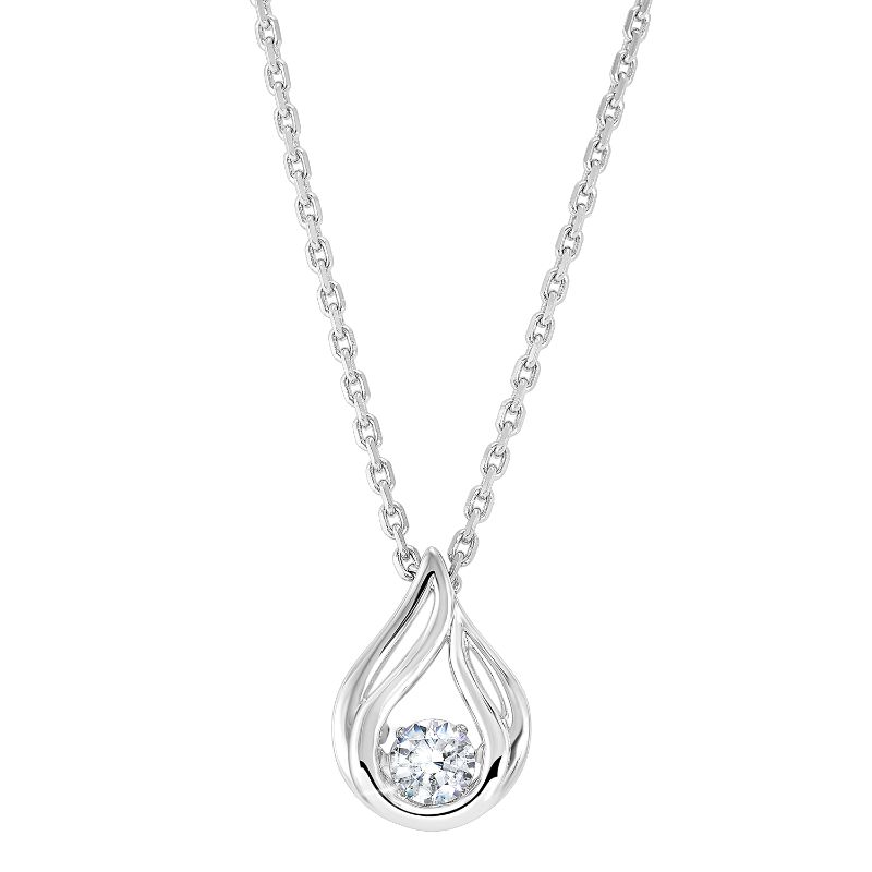 Sil Cz Rhythm Of Love Pendant