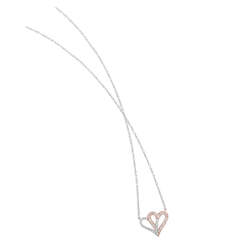10Kw/P 1/10Cttw Diamond Heart Pendant