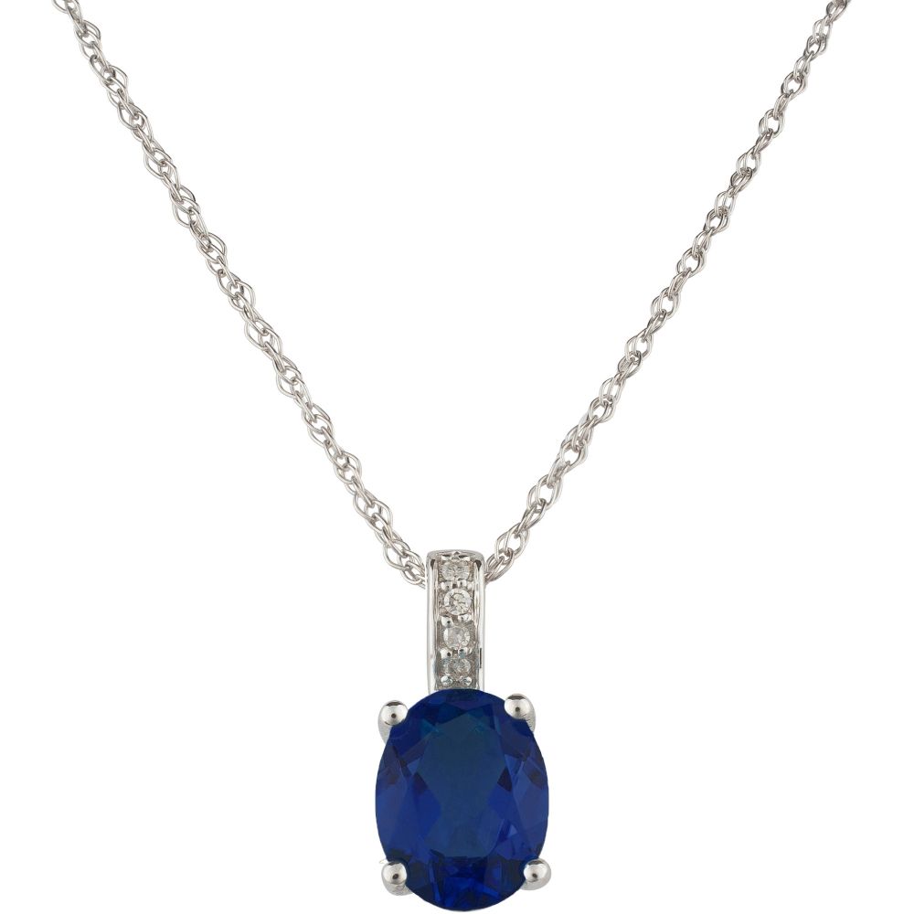 14Kw Sapphire & Diamond Pendant