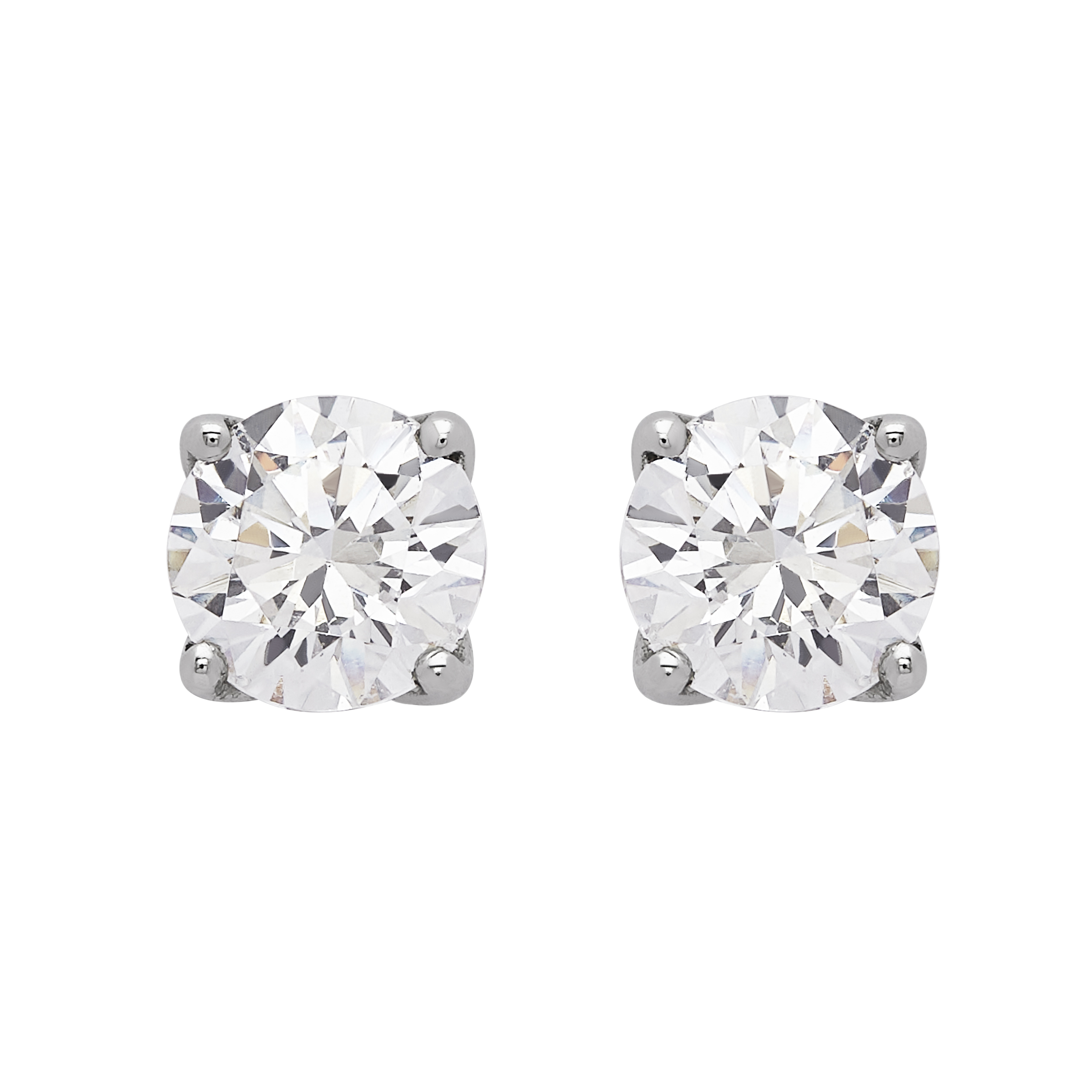 Lab Grown - 14Kw .82Cttw F Vs1 Diamond Stud Earrings  Igi Cert Lg547254714&Lg547254706