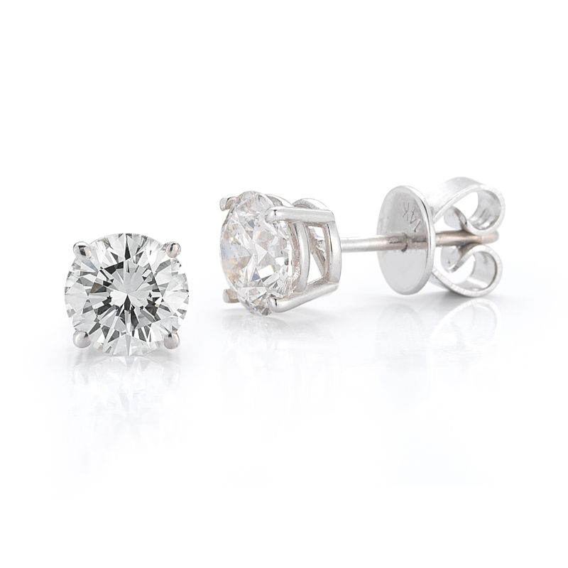 14kw .15ct tw Diamond Studs C Quality H/I I2/I3