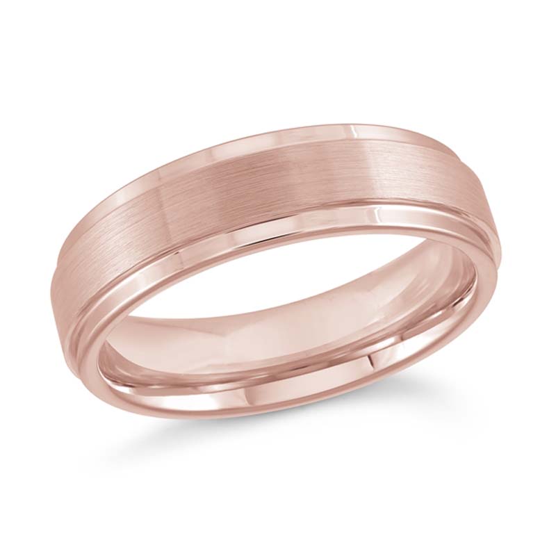6Mm Rose Goldplated Tungsten Band - Size 10