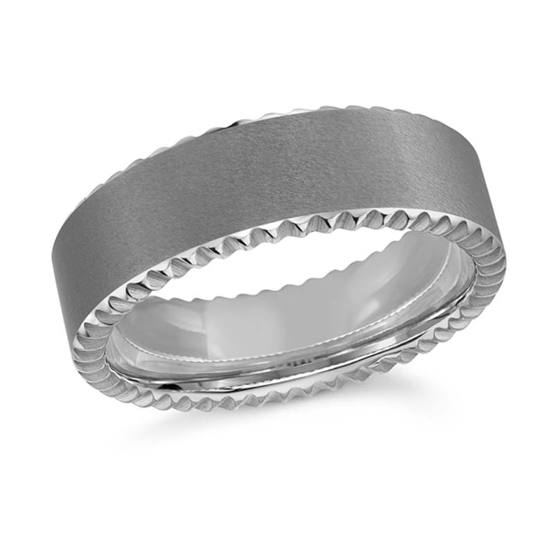 7Mm Tungsten Band W/Brushed Finish - Size 10