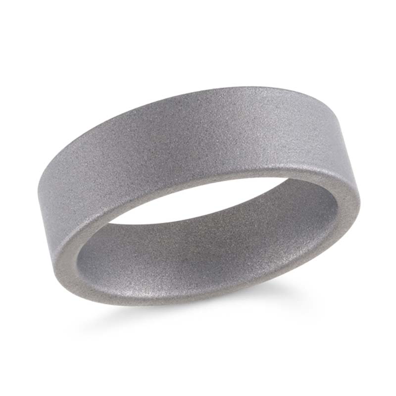 7Mm Tungsten Sand Finish Band - Size 10